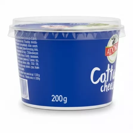 Adoro cottage cheese 200g tub side view