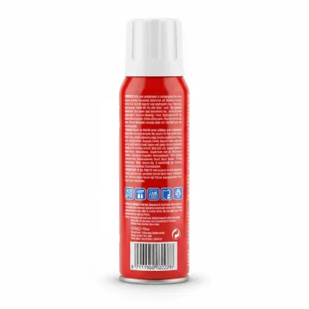 Dorlay Squirty Topping aerosol can back view showing usage instructions and barcode