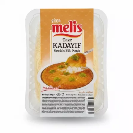 Package of Melis Taze Kadayif shredded fillo dough