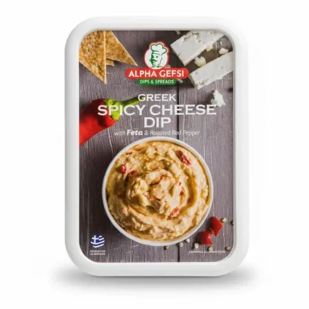 Alpha Gefsi Greek Spicy Cheese Dip front packaging