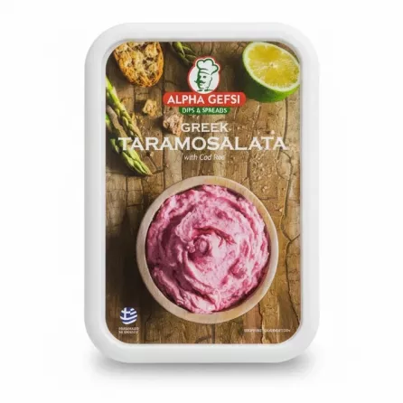 Alpha Gefsi Greek Taramosalata dip container front view