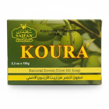 Saifan Koura Natural Green Olive Oil Soap box back