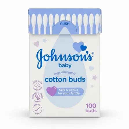 Johnson's Baby Cotton Buds box front
