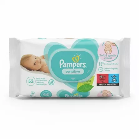 Pampers Sensitive Baby Wipes pack front