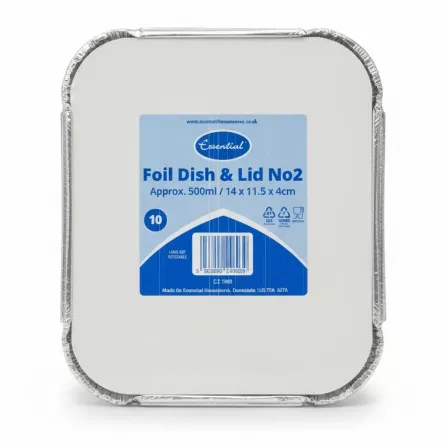 foil dish with lid front view