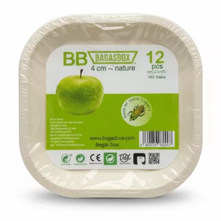 Stack of BagasBox eco-friendly cake plates wrapped