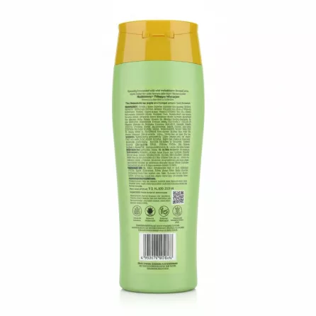Back label of Vatika Naturals Multivitamin+ Shampoo showing ingredients and directions