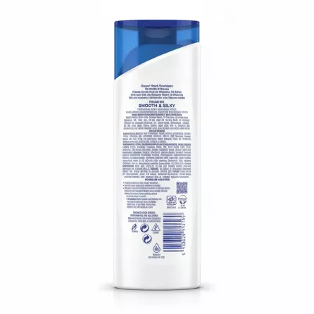 Head & Shoulders Smooth & Silky shampoo back label