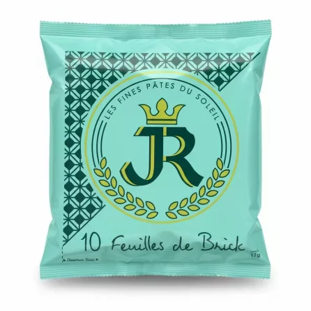JR Feuilles de Brick branded packaging front