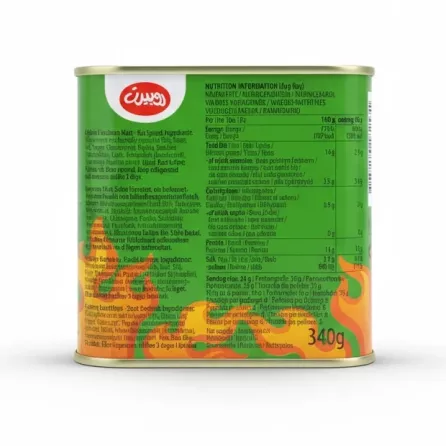 Robert Chicken Luncheon Meat Hot Spiced can nutrition and ingredients label