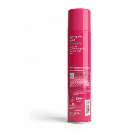 Bristows Extra Firm Hold Hairspray 300ml can back with ingredients and instructions