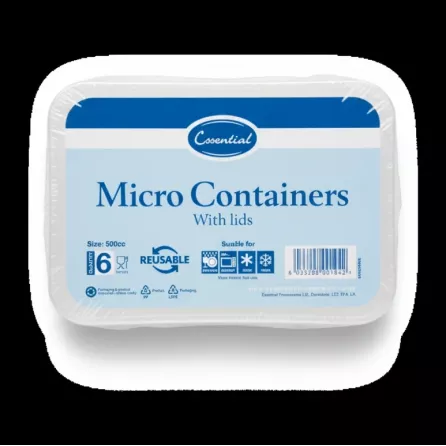 Set of Essential Micro Containers with lids top view