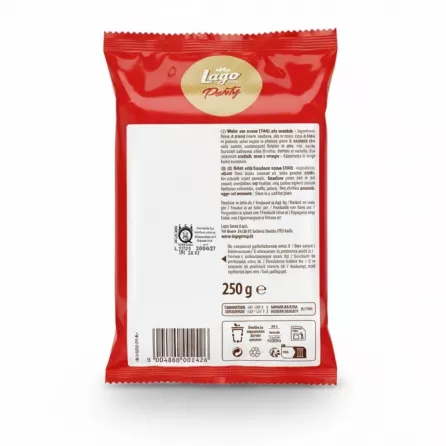 Lago Party Hazelnut Wafers back nutritional and ingredient info