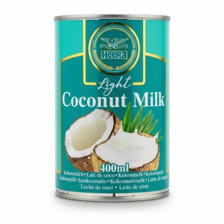 Heera Light Coconut Milk 400ml can front view
