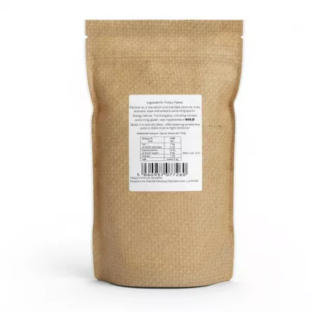 Back of Potato Flakes 450g pack with ingredient and nutritional label