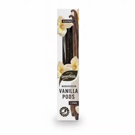 Pack of Greenfields Madagascan vanilla pods with floral design packaging