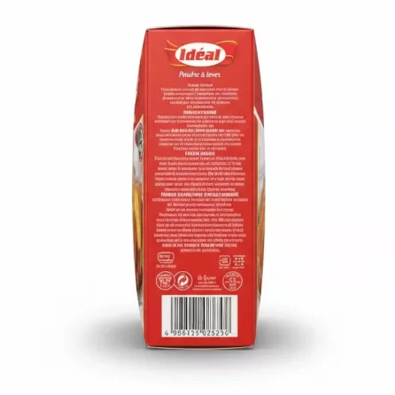 Idéal Baking Powder box back with cake image and halal logo