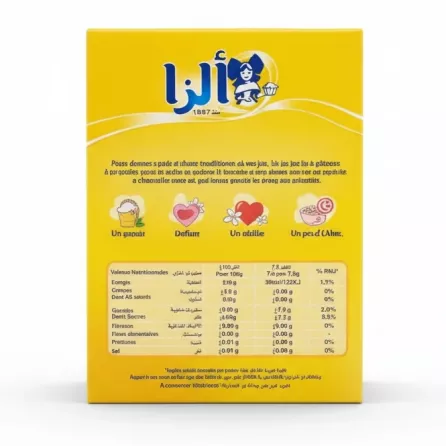 Alsa Orange Blossom Flavoured Sugar box back with nutritional info