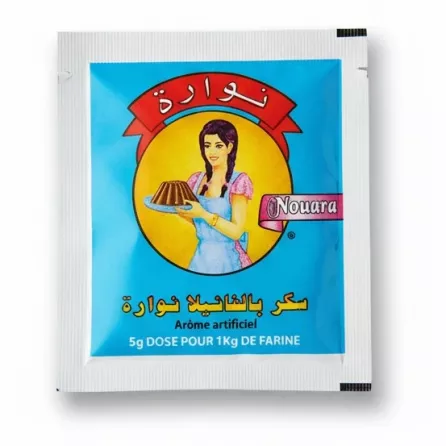 Nouara Vanillin Sugar 5g sachet front on a white background