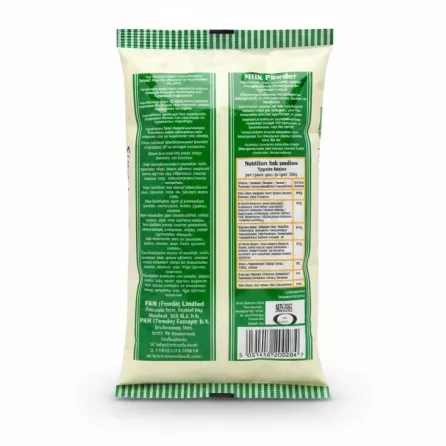 Back view of Heera Milk Powder 250g with ingredients and nutrition info