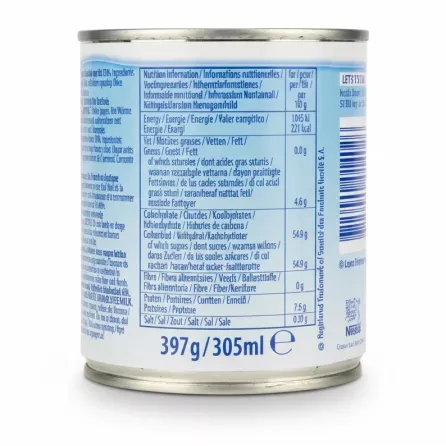 Nestlé sweetened condensed milk can nutrition facts label