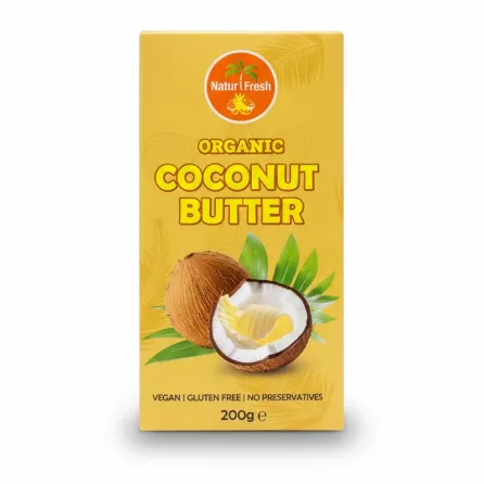 packaging of Natur Fresh organic coconut butter with coconut image