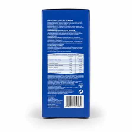 Back of Fedon Kourabiedes box with nutritional info and ingredients