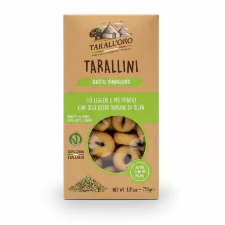 Tarall'Oro Tarallini fennel flavour box front view