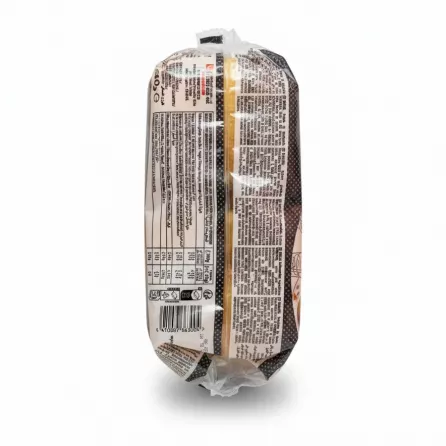 Back side of Dulcesol Burger Brioche Buns pack showing ingredients