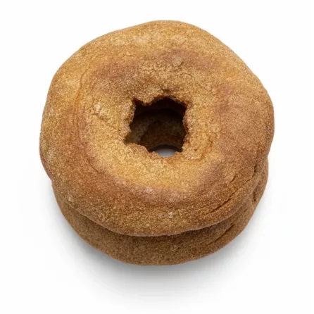 Top view of Ricciardi Fresella dried wholemeal breads with a central hole