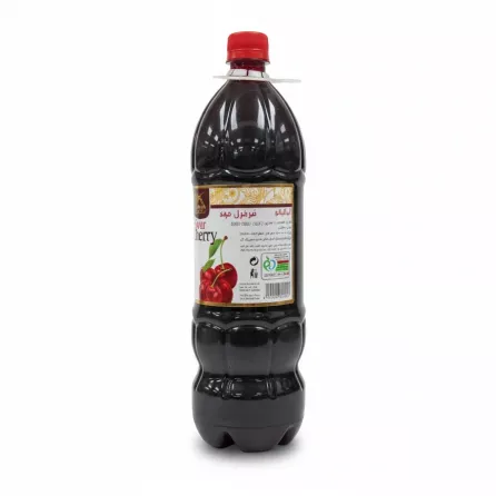 Back view of Donya sour cherry juice bottle showing label text