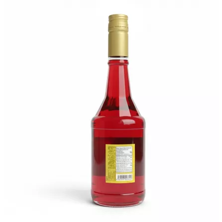 Back view of Chtoura Fields Rose Syrup bottle showing nutrition facts