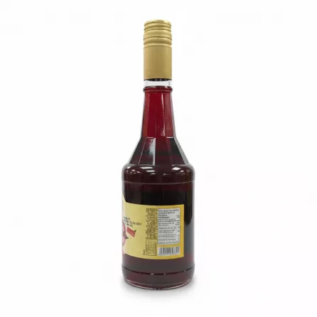 Back view of Grenadine Syrup bottle showing nutritional label and barcode