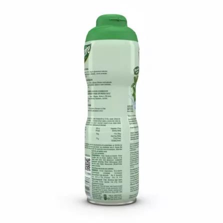 Teisseire Green Mint Syrup bottle back showing ingredients and nutritional information