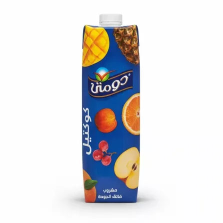 Domty Fruit Cocktail Drink carton front with fruit images
