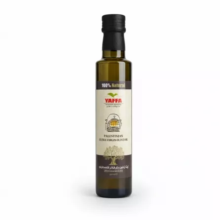 Yaffa Palestinian Extra Virgin Olive Oil front label bottle