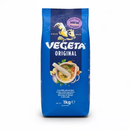 Blue pack of Vegeta Original food seasoning with chef logo