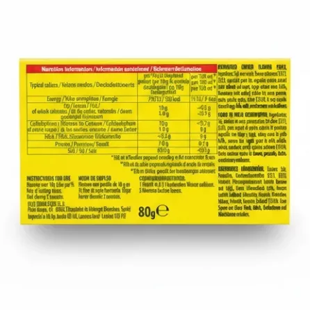 nutrition and ingredient information on Jumbo Chicken Bouillon package