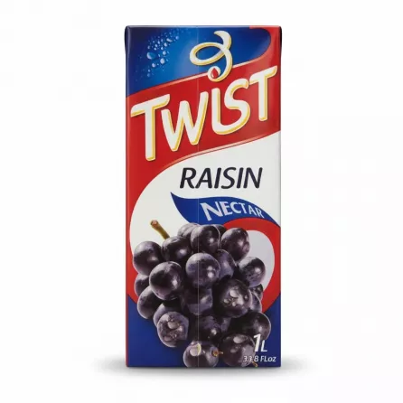 Twist Raisin Nectar 1 litre carton front view
