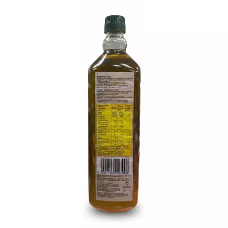 Minerva Olive Pomace Oil nutritional and product information label on bottle back