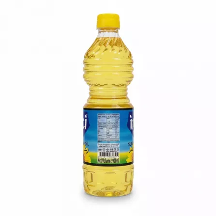 Inci sunflower oil 900ml bottle back nutrition label