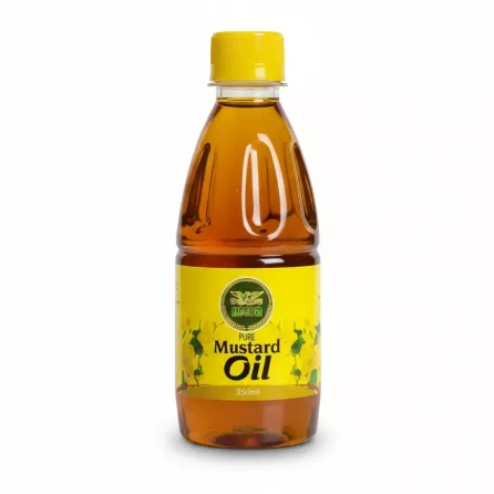Heera pure mustard oil 250ml bottle front view