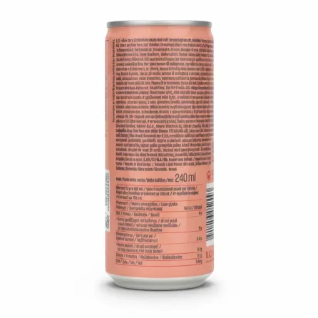 Back detail of Lotte Aloe Vera Pomegranate drink can with ingredients