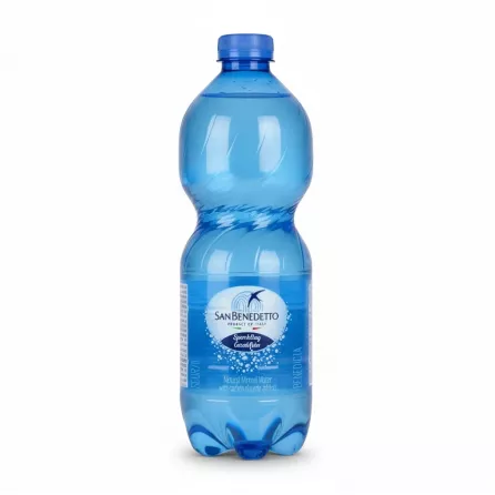 San Benedetto sparkling mineral water blue 0.5L bottle front label
