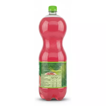 Bottle of Frutti Fresh pink grapefruit carbonated drink back nutritional information