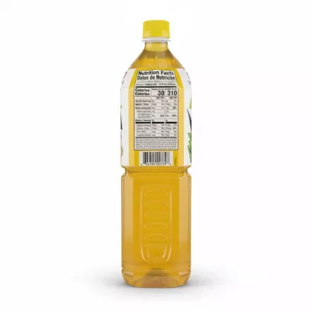 Back view showing nutrition facts and barcode of the drink