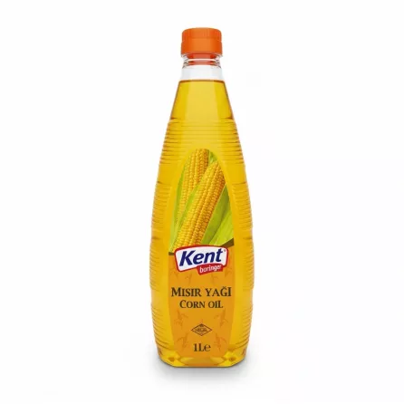 Kent Corn Oil 1 litre bottle front view showing label and corn image