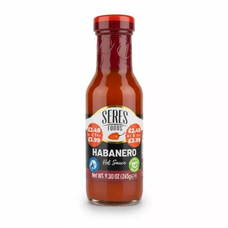 Seres Foods Habanero Hot Sauce bottle front view