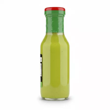 Back of Seres Foods avocado dressing bottle showing nutrition and halal certification