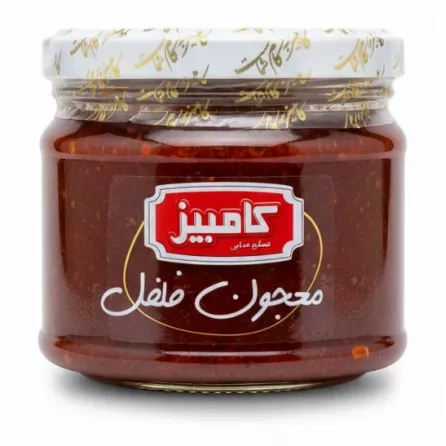 Jar of Kambiz Pepper Mix with white lid and red label